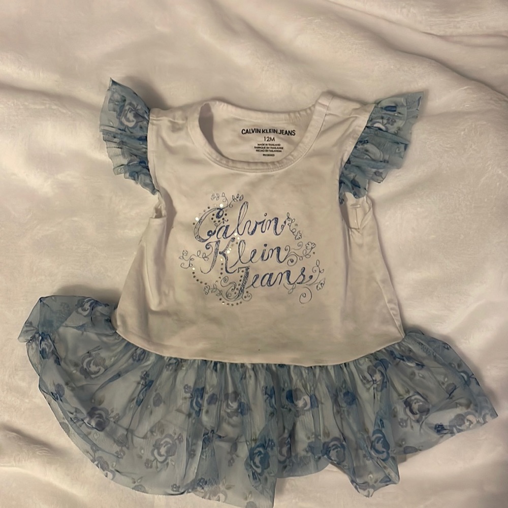 Calvin Klein top with ruffle